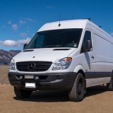 Miguel's DIY Sprinter bike hauler exterior (photo: Miguel Santana)